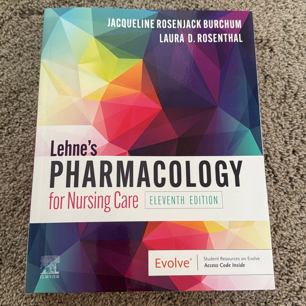 NWOT Lehnes pharmacology for nursing care 11th edition textbook